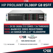 Rack serveur HP DL380P G8 8SFF