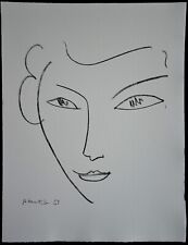 " Visage " Lithographie d'après un dessin d' Henri MATISSE
