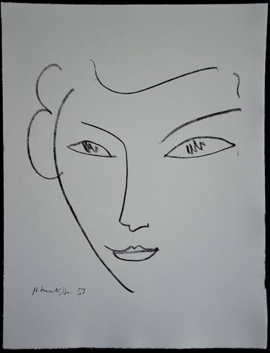 Visage lithographie - ",