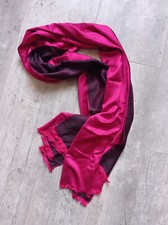 Echarpe vintage foulard Pashmina rose et violet