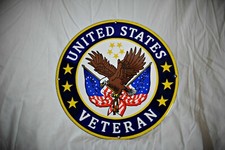 United States Veteran Shield Patriotic Porcelain Sign Honor Those who Served 14"