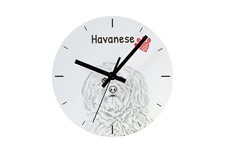 Bichon havanais horloge avec