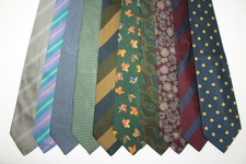 LOT De 10 Cravates En Soie