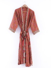 Robe Kimono En Soie Vintage