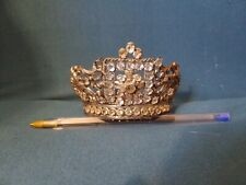 ANCIENNE COURONNE RELIGIEUSE/STATUE/LA VIERGE/argenté/CROWN/STRASS/DIADEME/H.5cm
