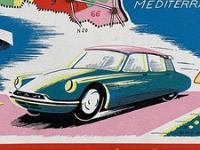 Ancien Carton Plaquette Voiture DS Les Jouets Mapajo Electro Tutor Jouet Ancien