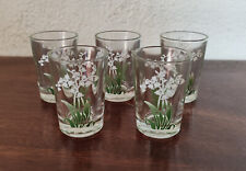 5 verres a liqueur en verre