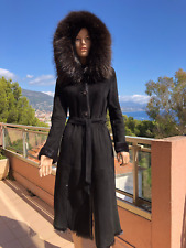 Manteau hiver en daim S /36 , fourrure renard 