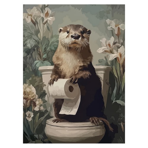 Affiche humoristique loutre - affiche, |
