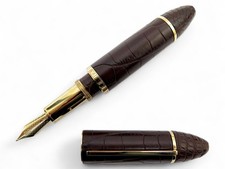 NEUF STYLO PLUME LOUIS VUITTON CARGO EN CUIR DE CROCODILE ALLIGATOR FOUNTAIN PEN