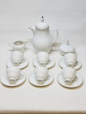 Service A Café En Porcelaine Torsadé Swirl Royal Tettau Bavaria Germany Vintage 