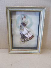 Tableau gravure ancienne  La mode illustrée   sous-verre costume de Quimper