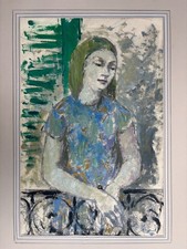 Pierre MONTERET (1897-1984) - Gouache - Femme au Balcon