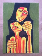 OSWALDO GUAYASAMIN Dessin sur papier (fait main) signé et estampillé...