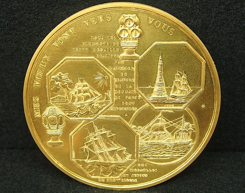 Medaille voeux bronze - de, dorÉ