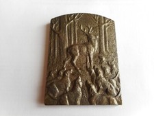 Bas relief  en acier chasse à