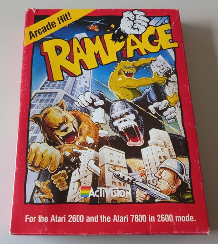 Jeu atari 2600 rampage - jeu,