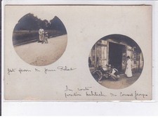 environs GRANVILLE:  2 CPA, moto, voiture - très bon état