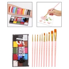 Palette de Maquillage avec 10 Pinceaux D'artistes Professionnels pour Festival