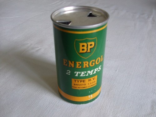 Ancien bidon huile bp - huile, .