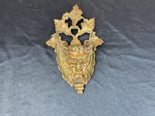 ANCIEN PYROGÈNE EN BRONZE MURAL TETES DE DIABLE