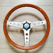 Volant Bois Momo Indy 37cm Complet pour Alpine A110 A108 Renault 4CV Dauphine 