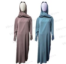Abaya Longue Maxi Pour Femmes Avec Écharpe En Or Dubaï Jilbab Islamique Musulman