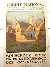 Affiche originale sérigraphie EMPRUNT CREDIT NATIONAL 1914-18 Constant DUVAL