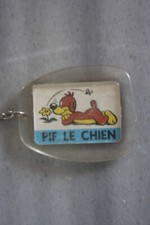 Ancien Porte Clé Publicitaire PIF le Chien Bande Dessinée Vaillant Années 1960