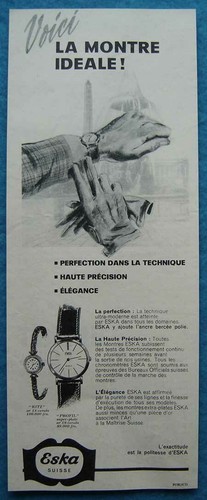 Publicité papier montre - -,