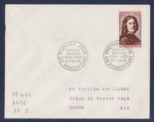 i/  enveloppe 1er jour  Nicolas  Poussin   1965