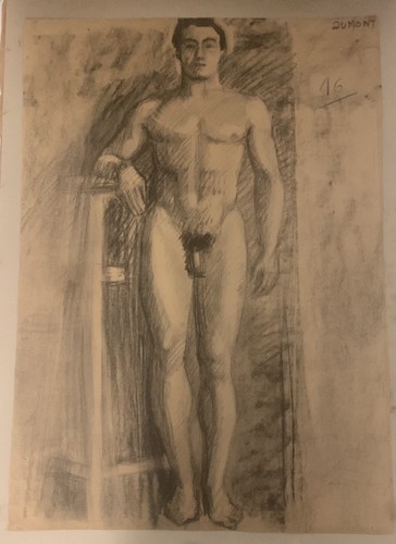 Dessin masculin - nu,