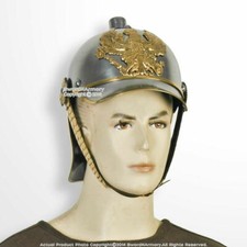 Argent Allemand Frbadge Pickelhaube Acier Laiton Casque Prussien Militaire Spike