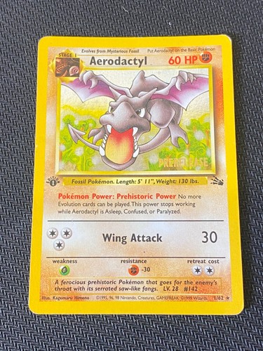 Carte pokémon aerodactyl - pokémon, 1/62