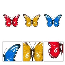 3PCS Suspension Murale Papillon en M��tal pour Jardin et Terrasse D��coration Ex