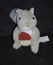 🍀Doudou Ecureuil Gris Blanc