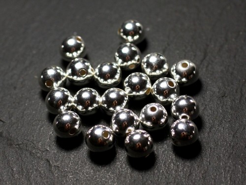 1pc perle argent - 925, massif