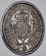 Poste aux chevaux - Poste des THILIERS postillon n° 5 Charles X premier modèle