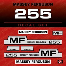 Massey Ferguson 255 MF DIESEL Kit d'Autocollants Aftermarket pour Tracteur