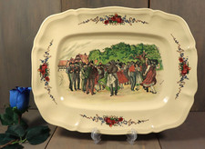 Grand Plat de OBERNAI Sarreguemines Fête au Village Résistant au lave-vaiselle