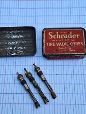  ANCIENNE BOITE  FIVE SCHRADER TIRE VALVES CORES MADE IN USA    CYCLE VELO  