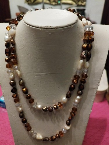 Sautoir perles cristal