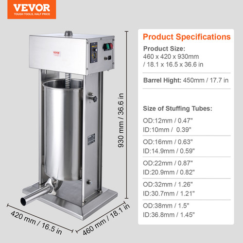 Vevor poussoir saucisses - vevor,