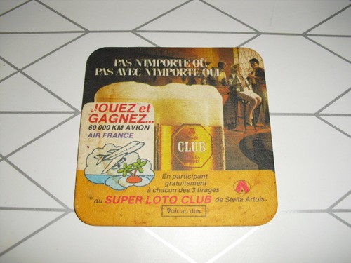 Sous bock stella artois super - sous-bock,