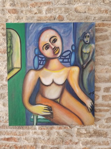 Tableau huile sur toile - sur,