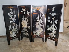 Ancien Paravent en bois laqué