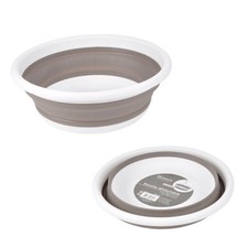 Bassine en Silicone "Rétractable" 9L Blanc & Taupe