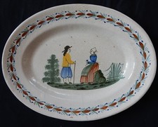 Plat ovale faïence de QUIMPER