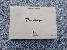 Livre pièces de rechanges Citroën Berlingo, catalogue simplifié