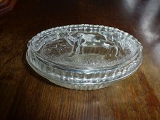 SUPERBE BEURRIER OVALE DECOR